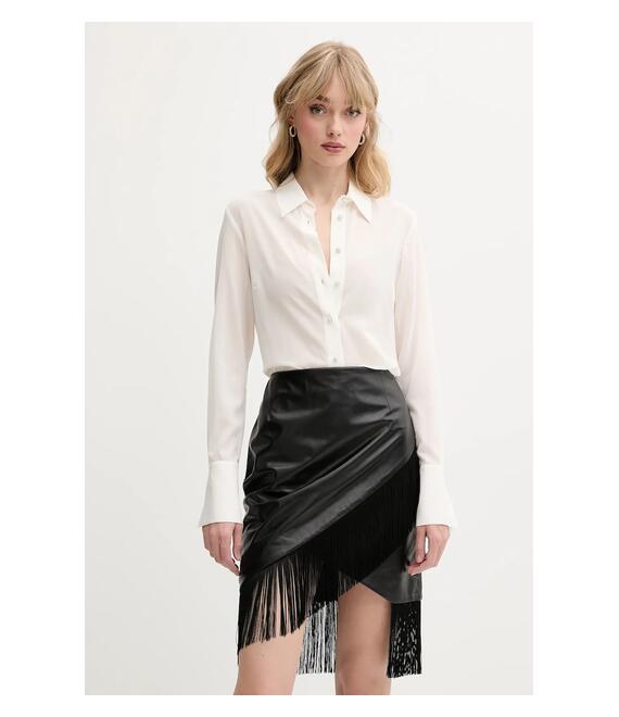 Μεταξωτό πουκάμισο Blugirl Blumarine χρώμα: μπεζ, RA5171.T2949