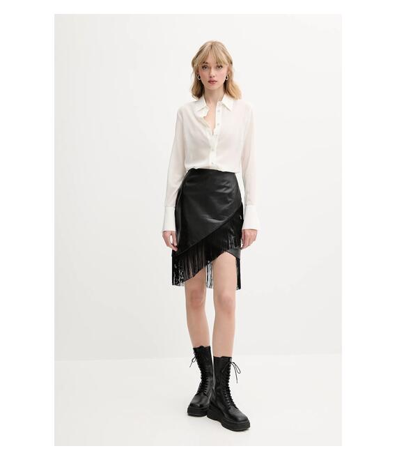 Μεταξωτό πουκάμισο Blugirl Blumarine χρώμα: μπεζ, RA5171.T2949