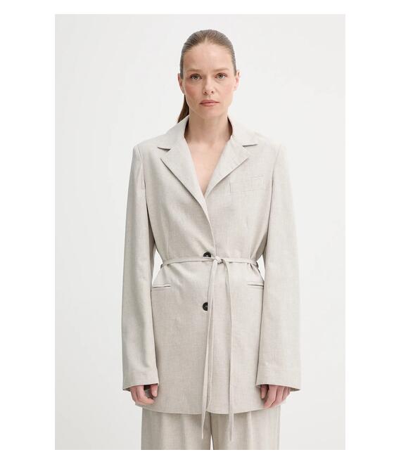 Βαμβακερό blazer Alohas Very χρώμα: μπεζ, R100922
