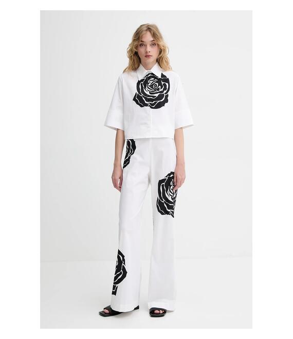 Παντελόνι Blugirl Blumarine χρώμα: άσπρο, RA5042.T2993