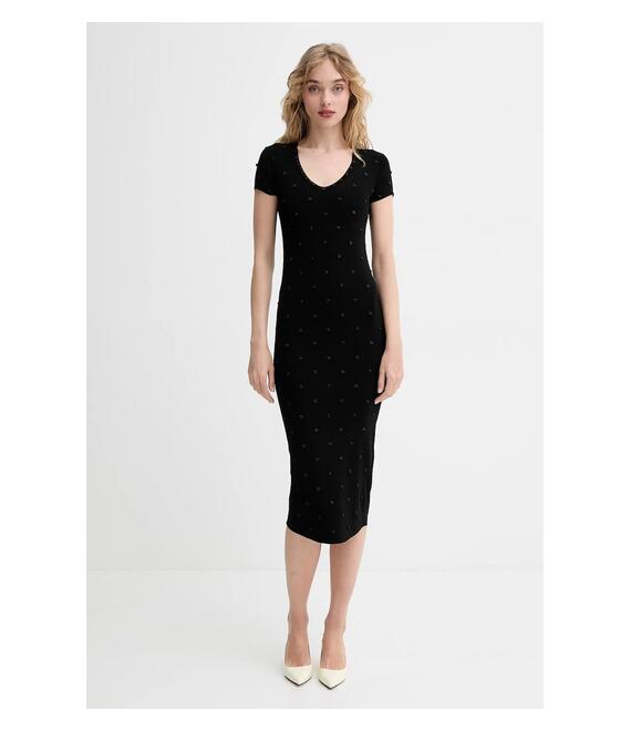Φόρεμα Blugirl Blumarine χρώμα: μαύρο, RA5097.MS46M