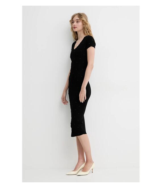 Φόρεμα Blugirl Blumarine χρώμα: μαύρο, RA5097.MS46M