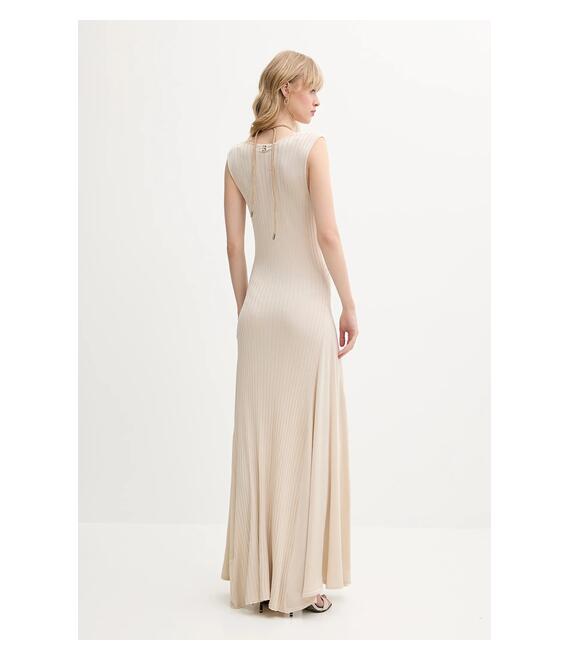 Φόρεμα Blugirl Blumarine χρώμα: μπεζ, RA5109.MA52I