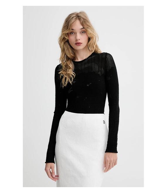 Πουλόβερ Blugirl Blumarine χρώμα: μαύρο, RA5010.MS99E