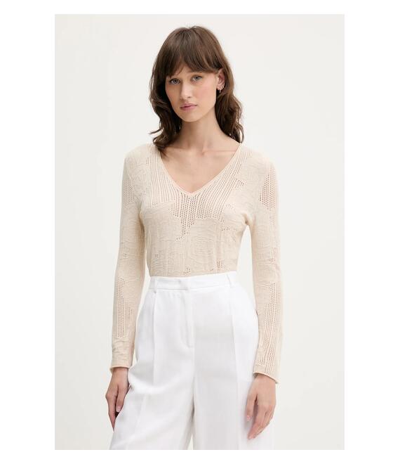 Πουλόβερ Blugirl Blumarine χρώμα: μπεζ, RA5011.MS99E