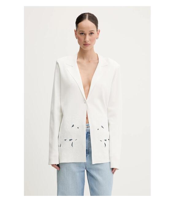 Πλεκτή ζακέτα Blugirl Blumarine χρώμα: μπεζ, RA5058.MS55N