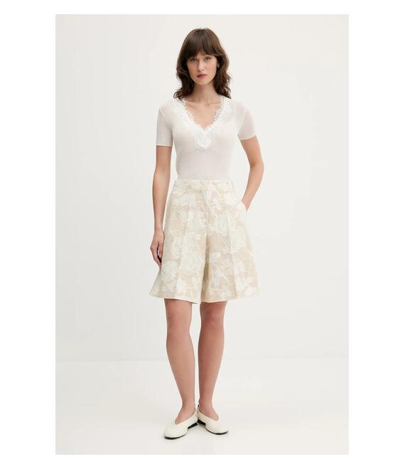 Μπλουζάκι Blugirl Blumarine χρώμα: μπεζ, RA5197.MA30M