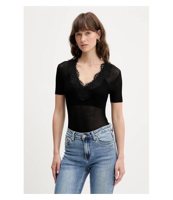 Μπλουζάκι Blugirl Blumarine χρώμα: μαύρο, RA5197.MA30M