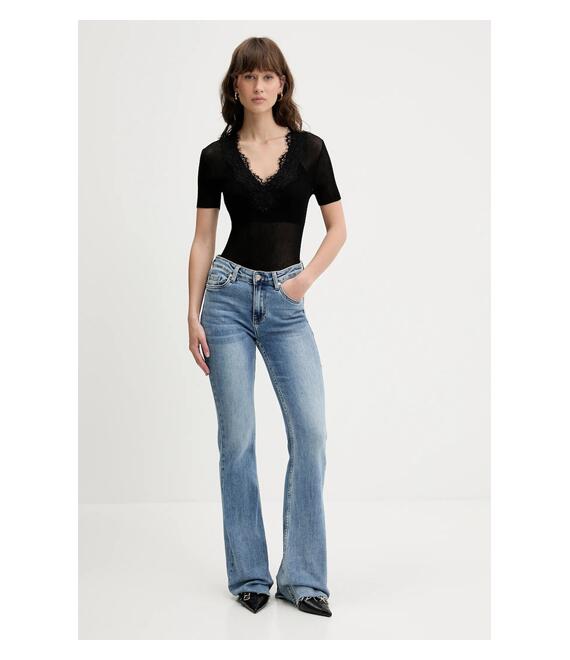 Μπλουζάκι Blugirl Blumarine χρώμα: μαύρο, RA5197.MA30M