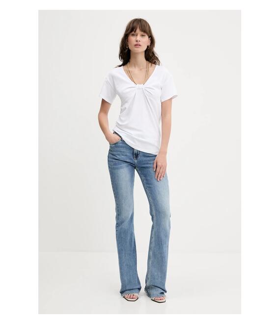 Μπλουζάκι Blugirl Blumarine χρώμα: άσπρο, RA5175.J5003