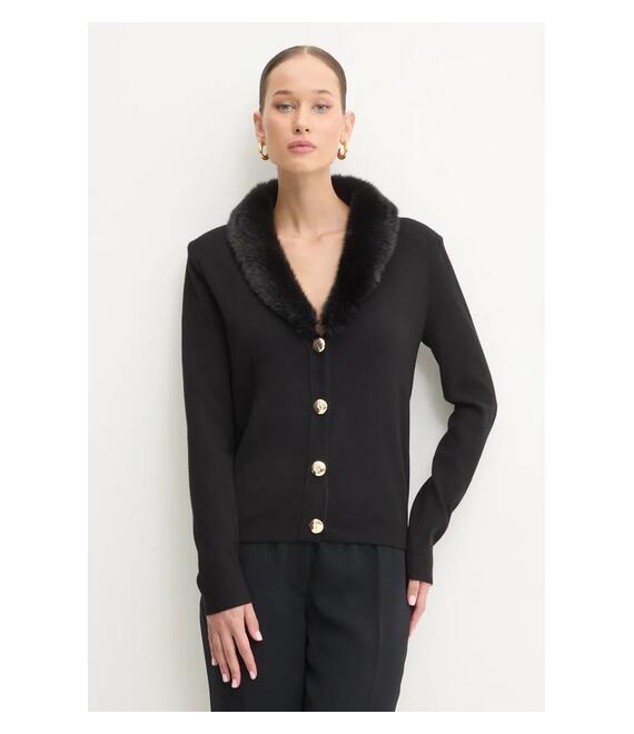 Πλεκτή ζακέτα Blugirl Blumarine χρώμα: μαύρο, RF4019.MAB01
