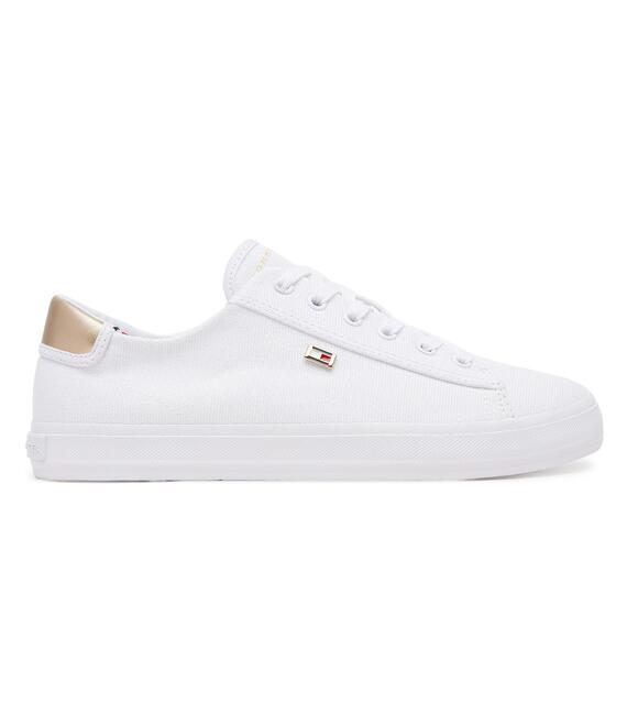 Αθλητικά Tommy Hilfiger Vulc Canvas Lace Up Sneaker FW0FW08647 Λευκό