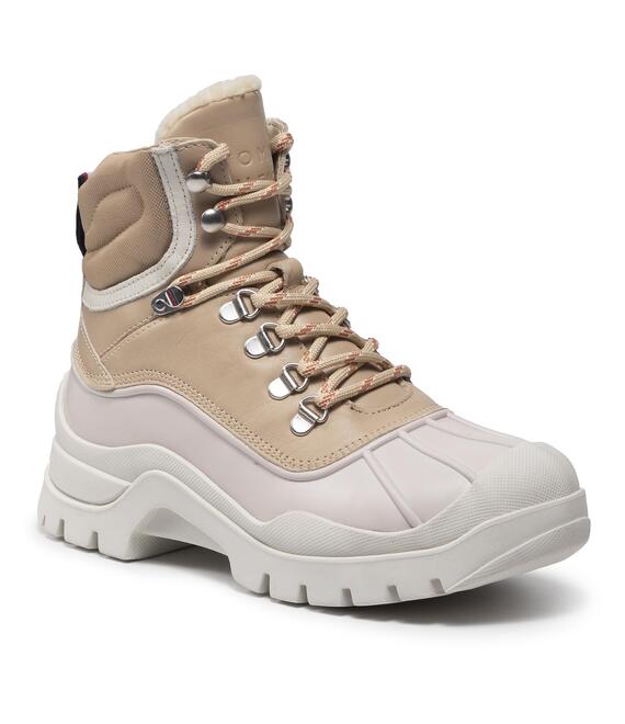 Μποτάκια Tommy Hilfiger Warmilined Outdoor Boot FW0FW05973 Μπεζ