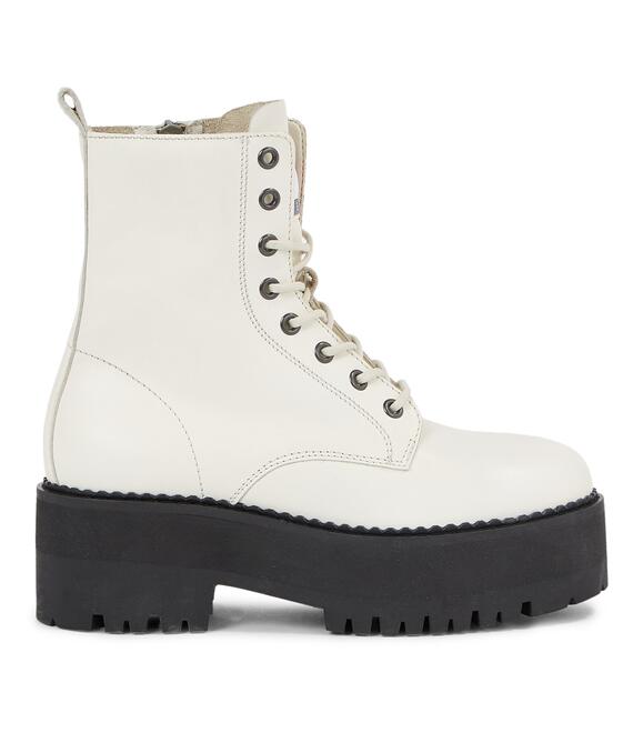 Μποτάκια Tommy Jeans Tjw Boot Zip Up EN0EN02305 Λευκό