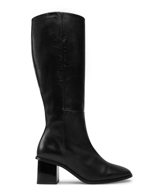 Μπότες Calvin Klein Heel Knee Boot 50 W/Ml Lth HW0HW02321 Μαύρο