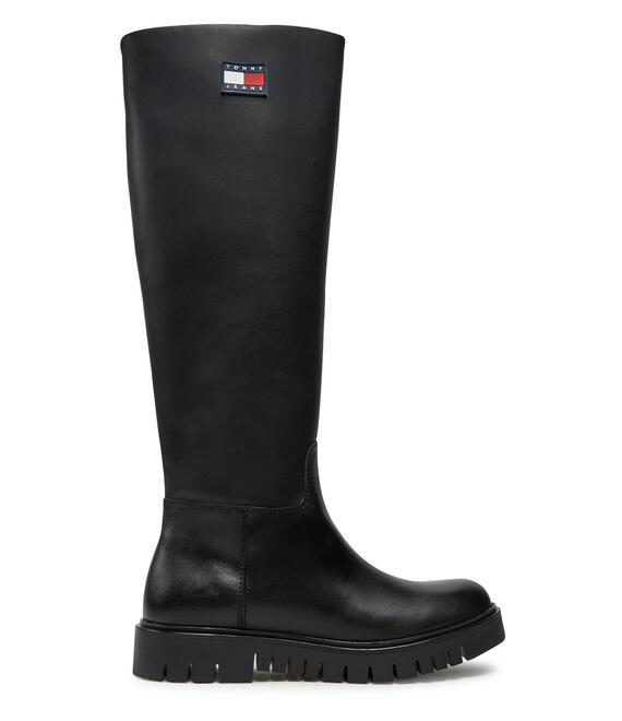 Μπότες Tommy Jeans Tjw Long Shaft Boot EN0EN02627 Μαύρο