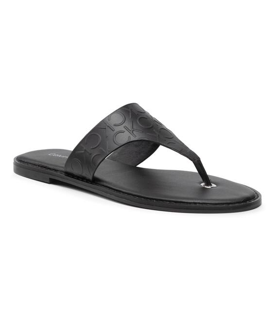 Σαγιονάρες Calvin Klein Almond Flat Tp Slide Hf HW0HW01159 Μαύρο