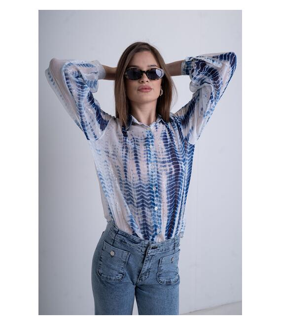 Πουκάμισο tie-dye διάφανο - 4252019830