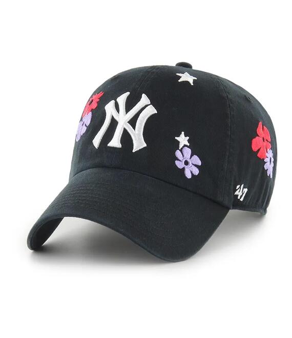 Βαμβακερό καπέλο του μπέιζμπολ 47 brand MLB New York Yankees χρώμα: μαύρο, B-FLRAC17GWS-BKA