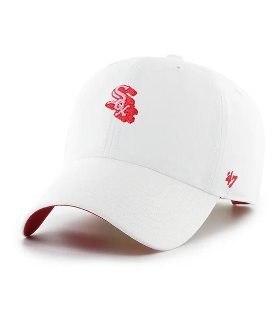 Βαμβακερό καπέλο του μπέιζμπολ 47 brand MLB Chicago White Sox χρώμα: άσπρο, B-CHPCU06GWS-WH