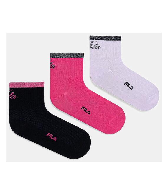 Κάλτσες Fila 3-pack χρώμα: ροζ, F6788