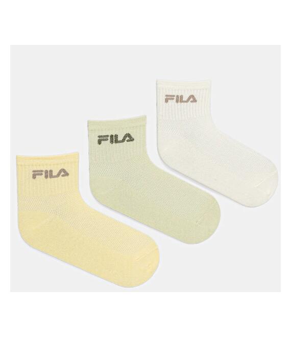 Κάλτσες Fila 3-pack χρώμα: κίτρινο, F6796