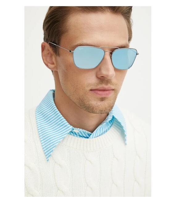 Γυαλιά ηλίου Ray-Ban CARAVAN REVERSE χρώμα: ασημί, 0RBR0102S