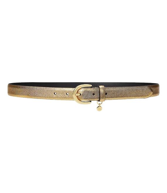 Δερμάτινη ζώνη Lauren Ralph Lauren χρώμα: χρυσαφί, 412802952