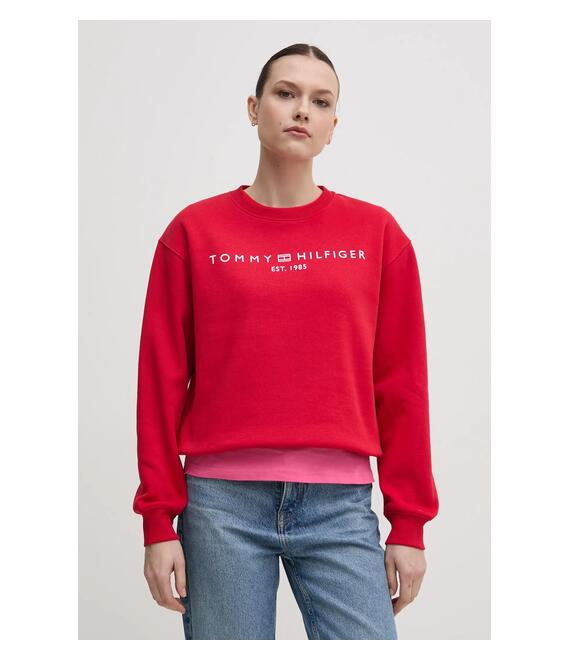 Μπλούζα Tommy Hilfiger χρώμα: κόκκινο, WW0WW39791
