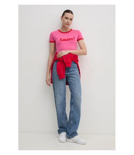 Μπλούζα Tommy Hilfiger χρώμα: κόκκινο, WW0WW39791