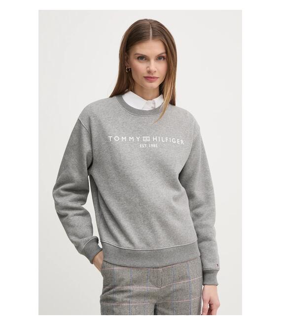 Μπλούζα Tommy Hilfiger χρώμα: γκρι, WW0WW39791
