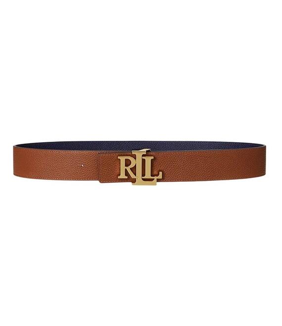Αναστρέψιμη δερμάτινη ζώνη Lauren Ralph Lauren χρώμα: πολύχρωμο, 412912040