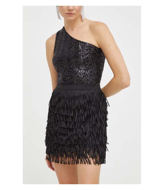 Φούστα Guess χρώμα: μαύρο