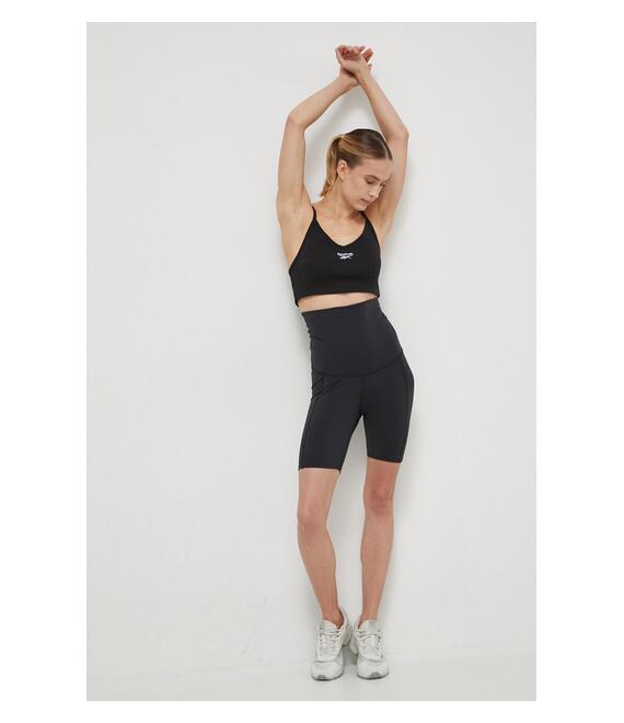 Σορτς προπόνησης μητρότητας Reebok MATERNITY χρώμα: μαύρο