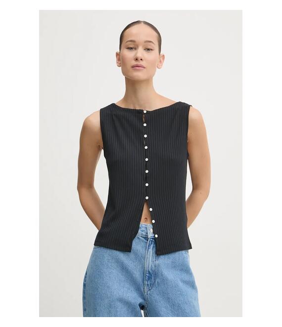 Top Abercrombie & Fitch χρώμα: μαύρο, KI139-4574