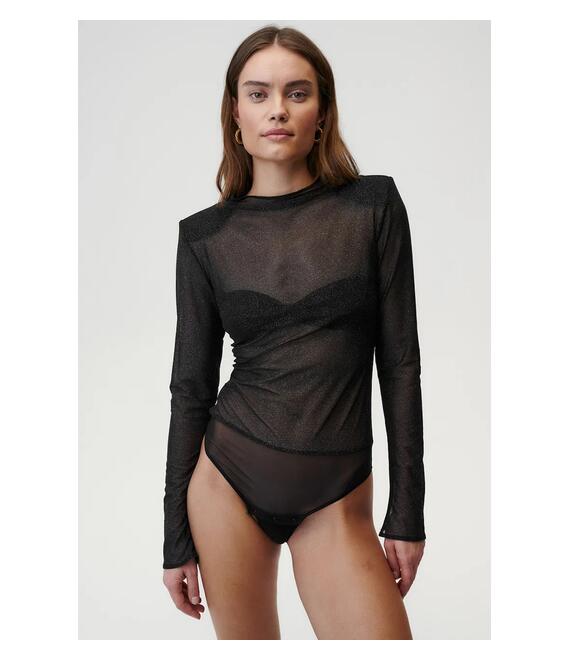 Κορμάκι Undress Code Sparkly Aura Bodysuit χρώμα: μαύρο, 720