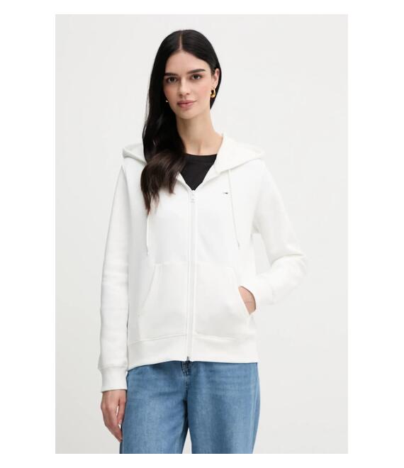 Μπλούζα Tommy Jeans χρώμα: ροζ, με κουκούλα, DW0DW19729