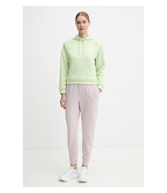 Μπλούζα Under Armour Armour Fleece Pro χρώμα: πράσινο, με κουκούλα, 1386504