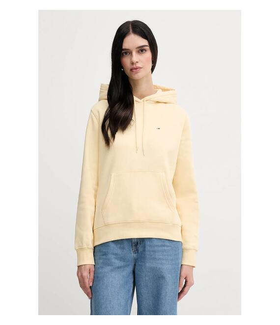 Μπλούζα Tommy Jeans χρώμα: μπορντό, με κουκούλα, DW0DW19958