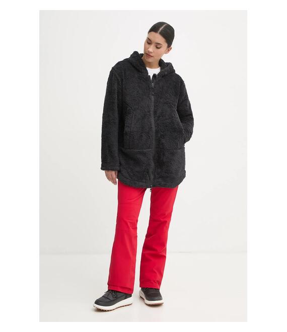 Αθλητική μπλούζα Burton Minxy Hi-Loft χρώμα: μαύρο, με κουκούλα, 238441
