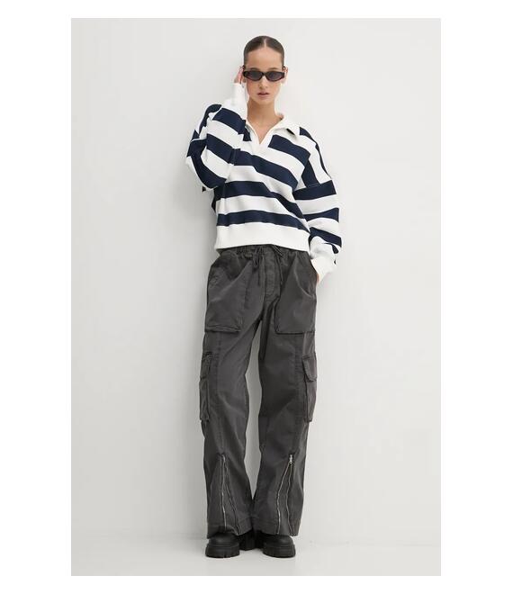 Μπλούζα Abercrombie & Fitch χρώμα: μπεζ, KI152-4156