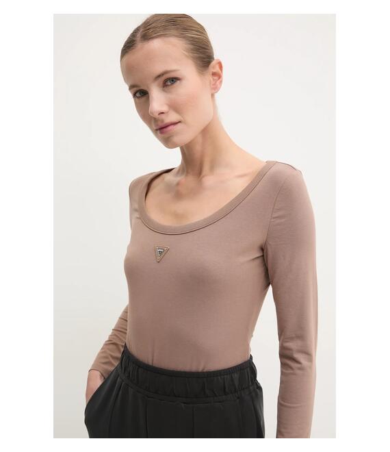 Κορμάκι Guess COLETTE χρώμα: καφέ, V4YP07 J1314