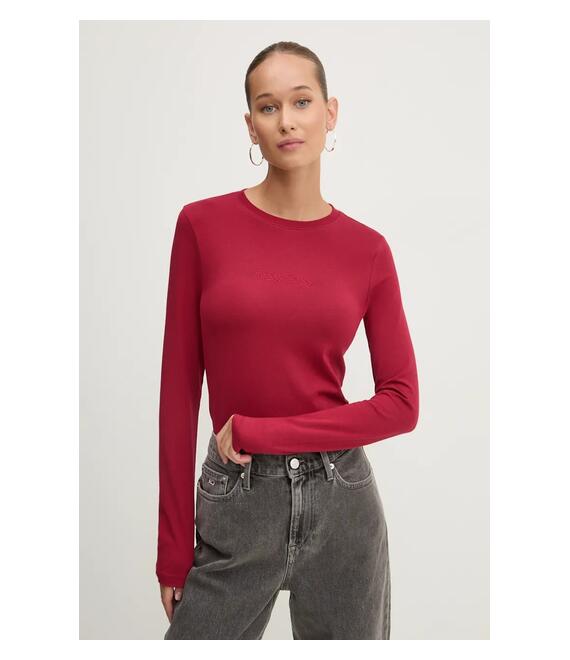 Longsleeve Guess Jeans χρώμα: κόκκινο, W4YI22 J1314