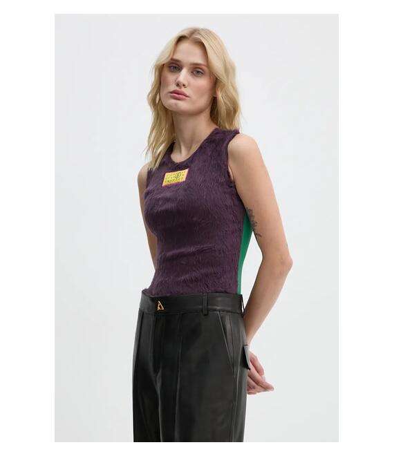 Κορμάκι MM6 Maison Margiela χρώμα: μοβ, S62NA0073.MTJ012
