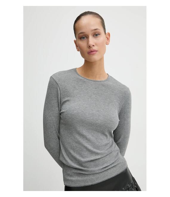 Longsleeve Abercrombie & Fitch χρώμα: γκρι, KI139-4633