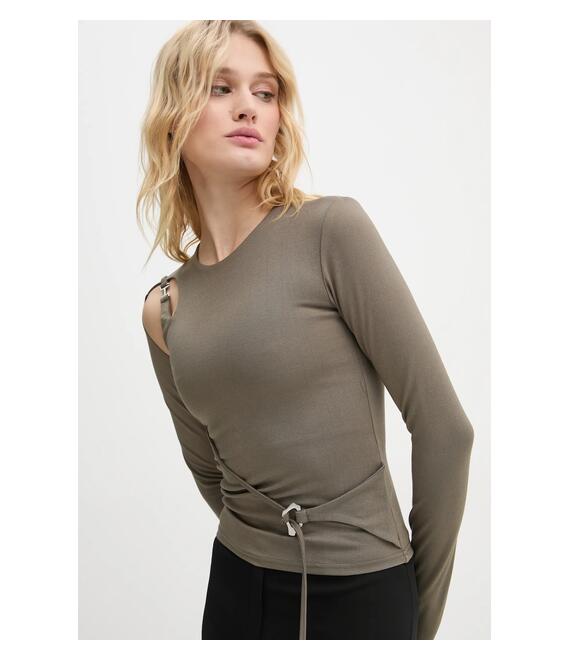Longsleeve Heliot Emil χρώμα: πράσινο, AW24.W.13.071.DG23