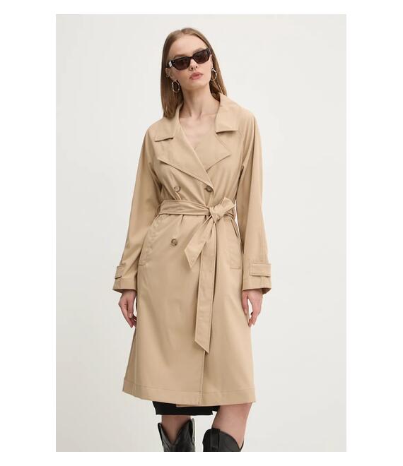 Καμπαρντίνα Hollister Co. χρώμα: μπεζ, KI344-4070