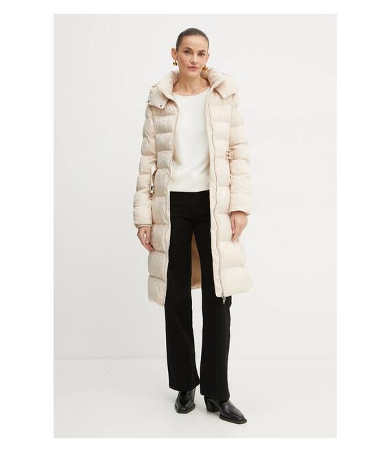Μπουφάν Elisabetta Franchi χρώμα: μπεζ, PI71D46E2