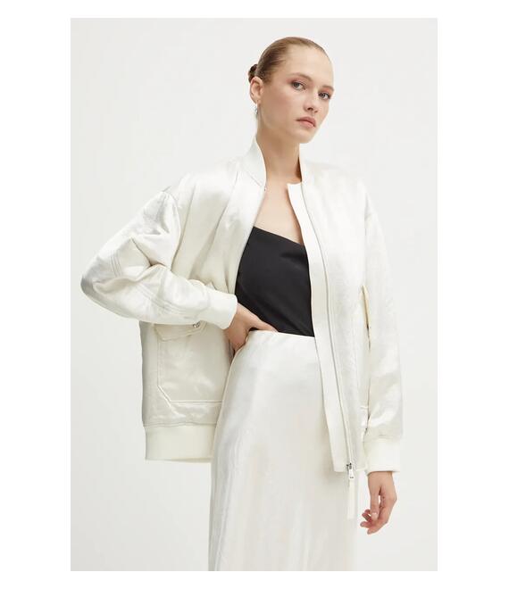 Μπουφάν bomber Max Mara Leisure γυναικείο, χρώμα: μπεζ, 2426486048600