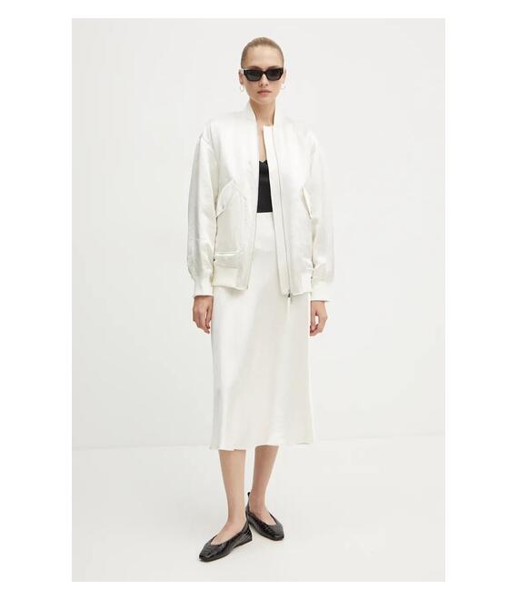 Μπουφάν bomber Max Mara Leisure γυναικείο, χρώμα: μπεζ, 2426486048600